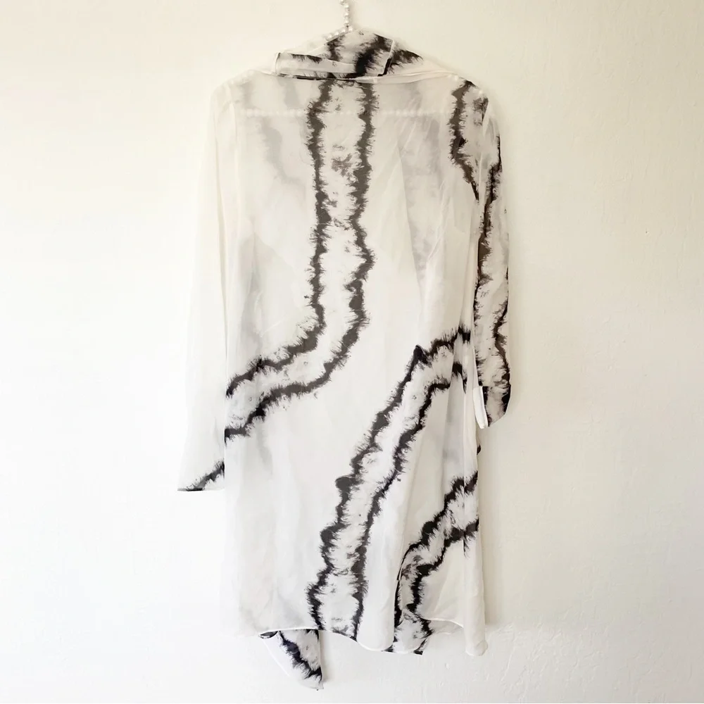Haute Hippie Printed Silk Chiffon Cardigan